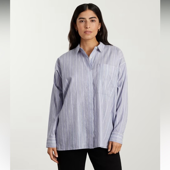 Everlane Oversized Silky Cotton Shirt - Picture 2 of 6
